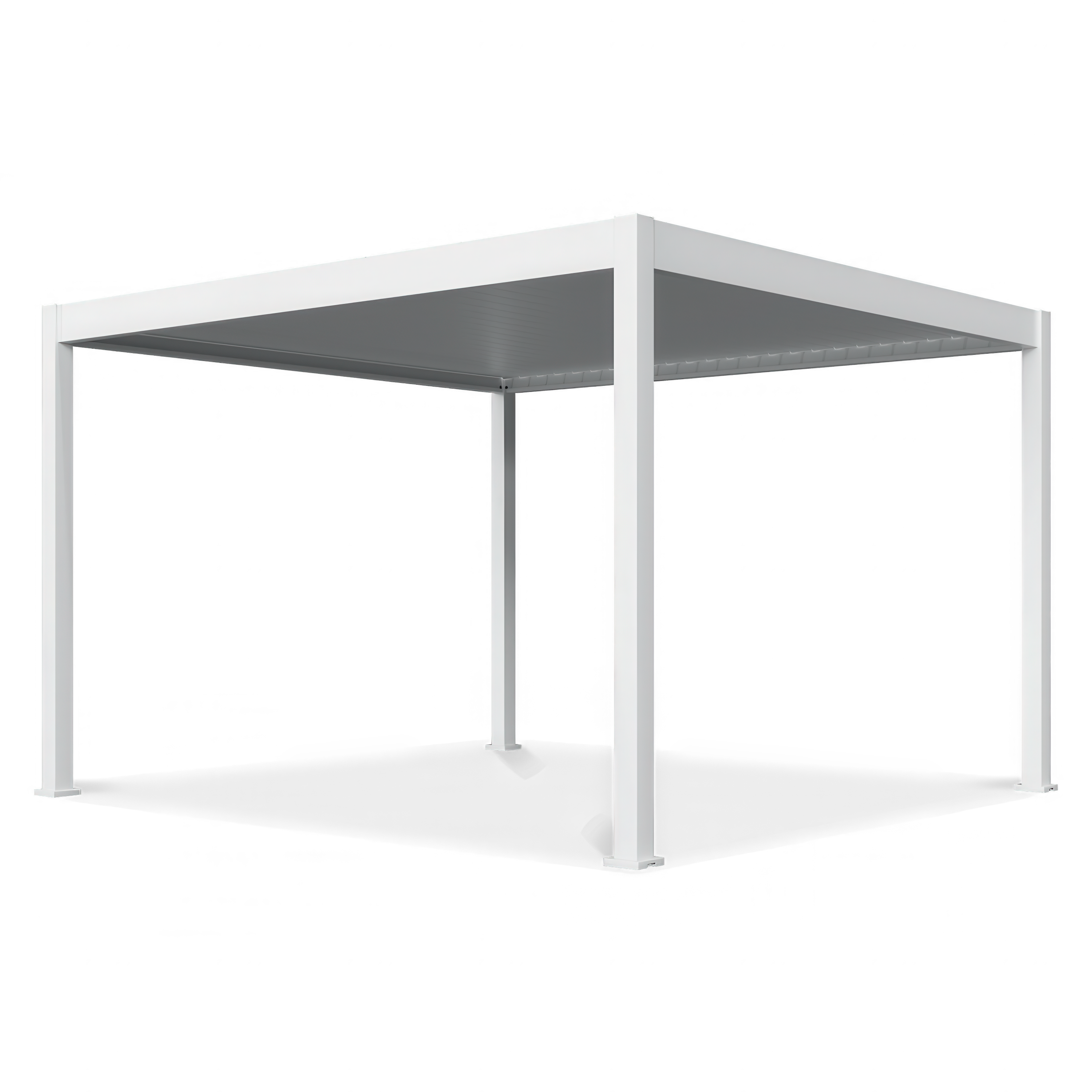 Hliníková pergola DELUXE AUTOMATIC 3,6x4 s LED osvetlením, biela - Gutroof