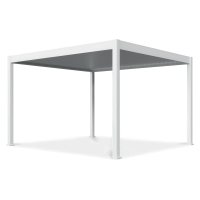 Hliníková pergola DELUXE AUTOMATIC 3,6x4 s LED osvetlením, biela - Gutroof