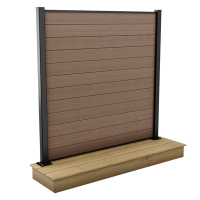 Hnedý plotový panel 1,8 x 1,8 m na spevnený základ – Keter