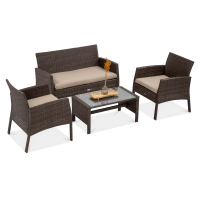 SAN MARINO Hnedá súprava Technorattan