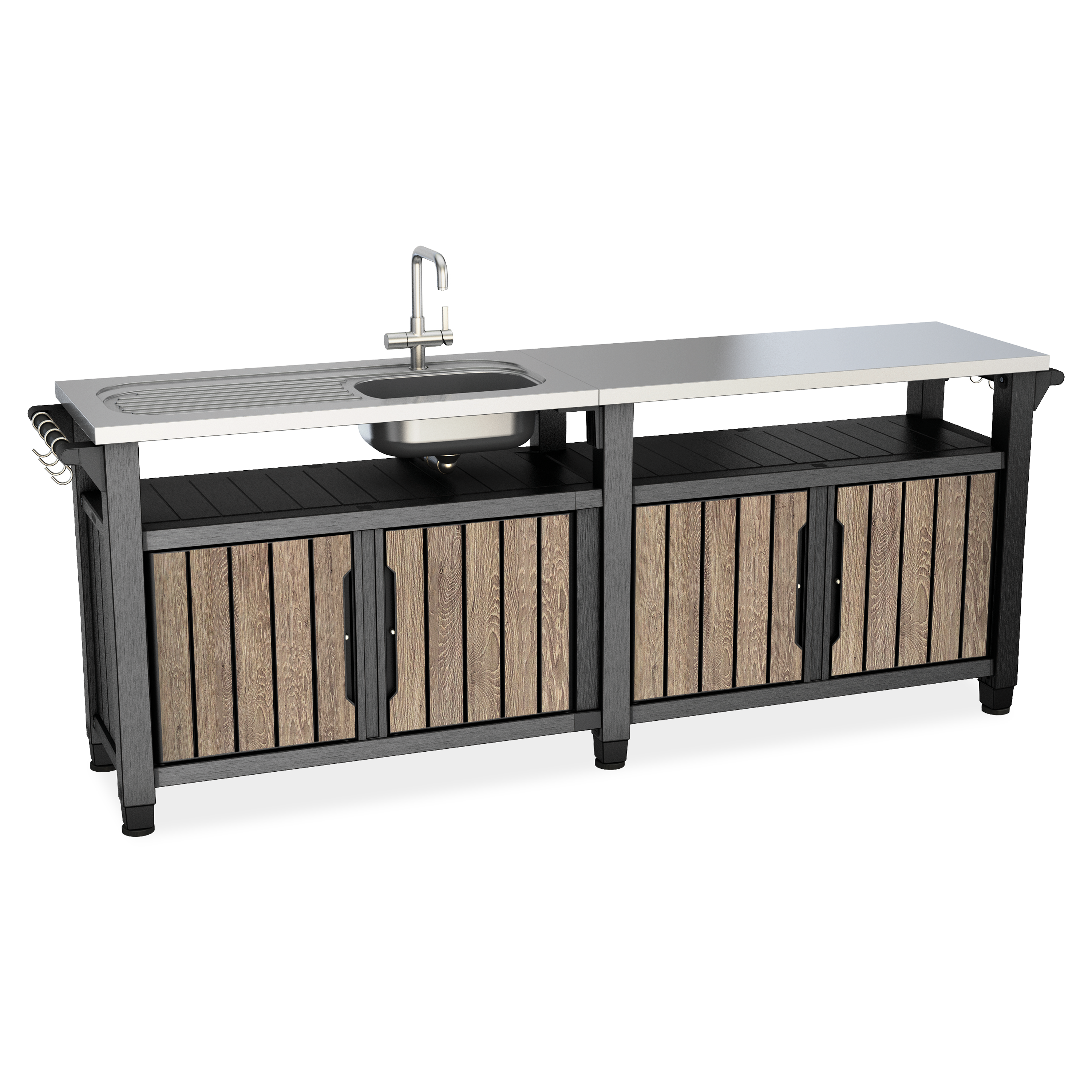 Záhradný bufet s doskou DECO UNITY CHEF 415L Ashwood - Keter