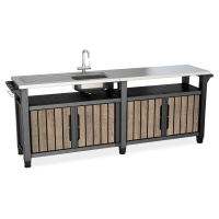 Záhradný bufet s doskou DECO UNITY CHEF 415L Ashwood - Keter