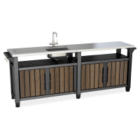 Záhradný bar DECO UNITY CHEF 415L Walnut - Keter