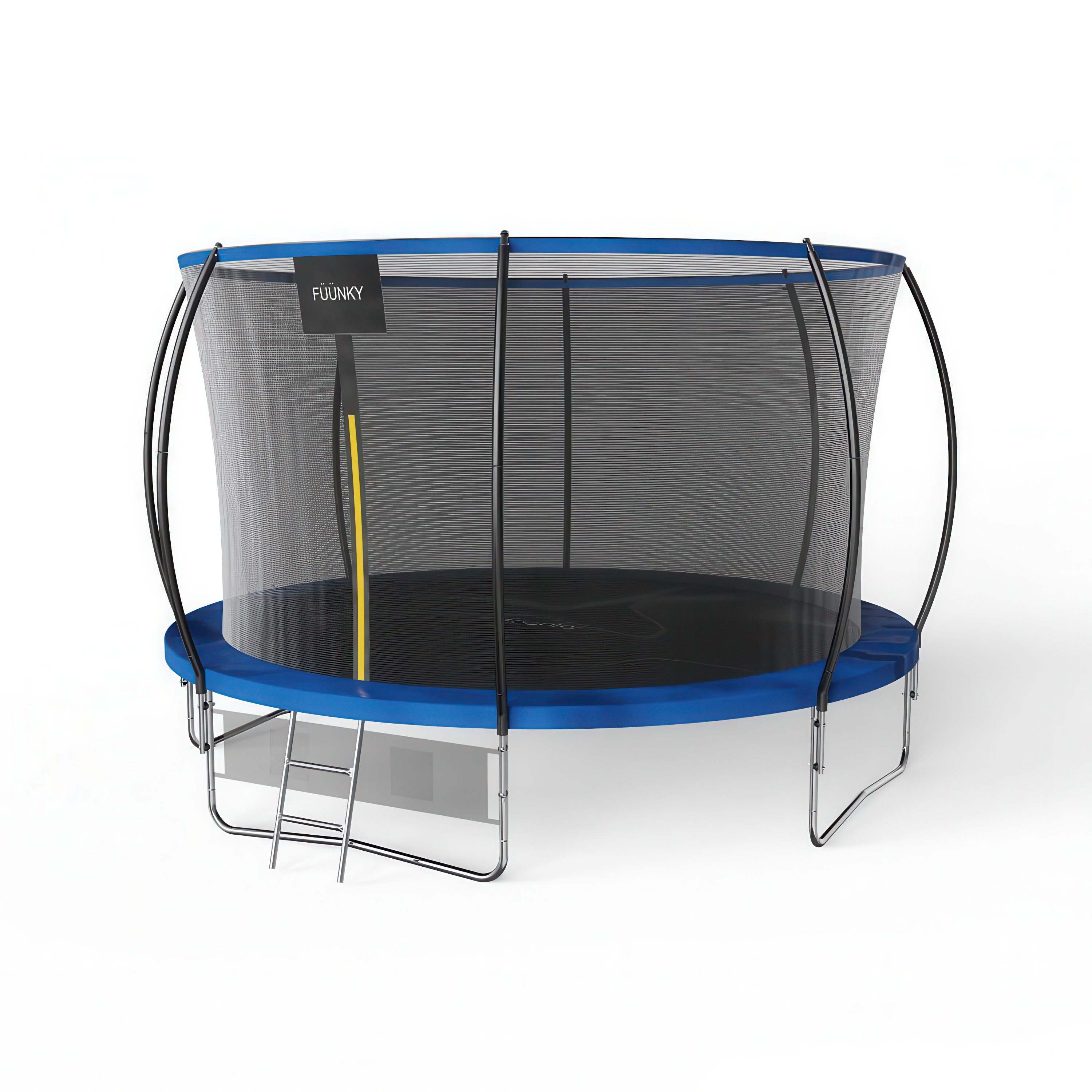 Trampolina fuunky dla dzieci niebieska 366cm