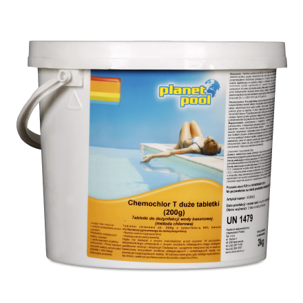 Chlór do bazéna v tabletách chemochlór T 3kg - CHEMOFORM