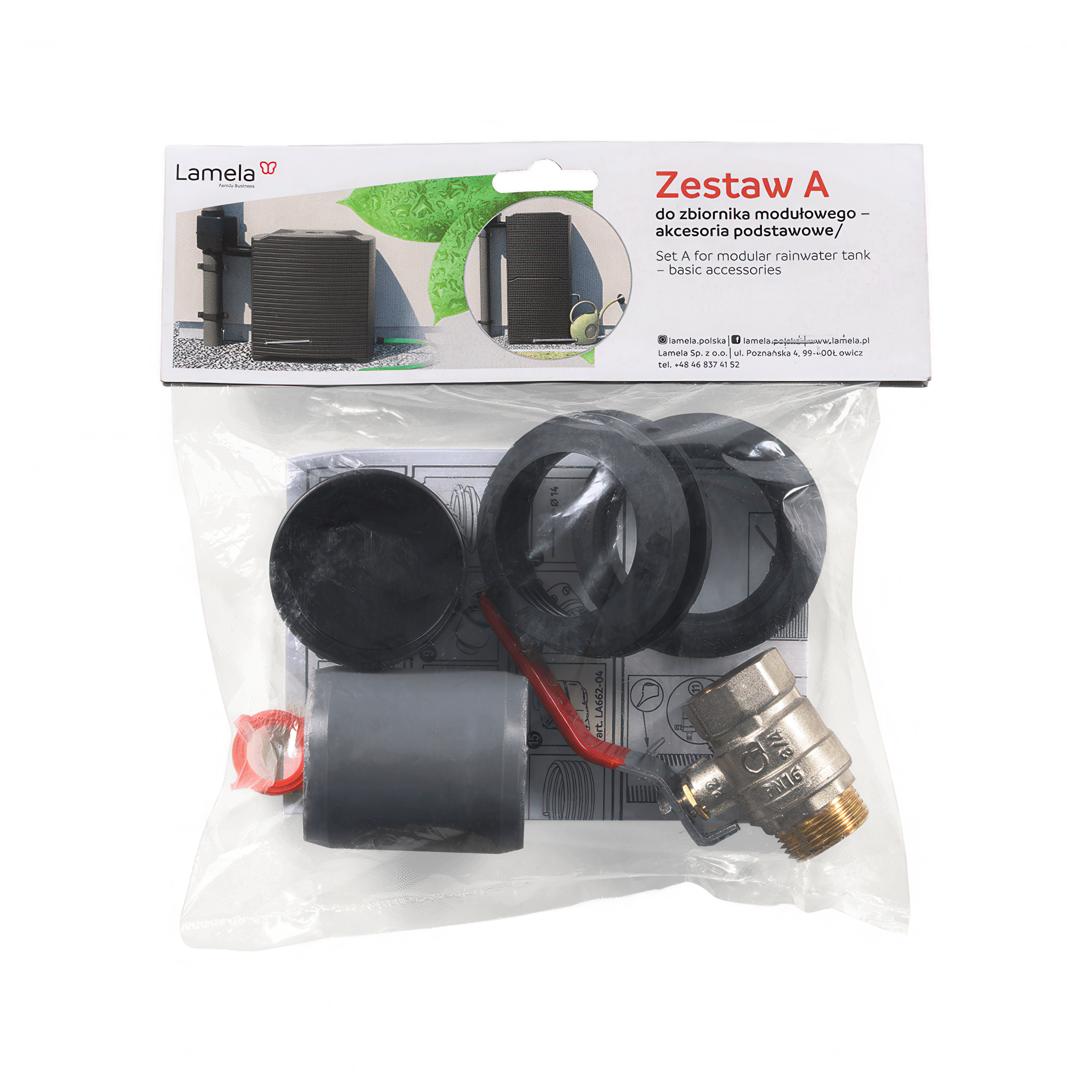 Zestaw przyłączeniowy A do zbiornika modułowego - LAMELA
