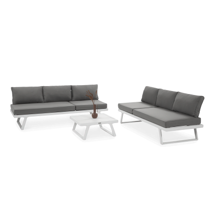 Hliníková modulárna rohová jednotka MIDWAY biela - FOCUS GARDEN