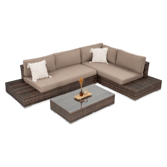 Narożnik technorattanowy VERONA Brown