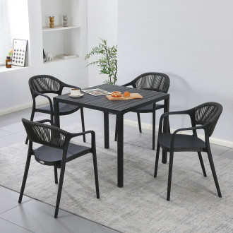 Terasový set TESSA/BRIS Black – Bjørkka