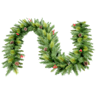 Smrekový veniec PRANCER so šiškami, dĺžka 270 cm