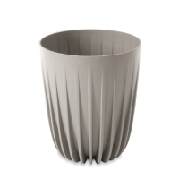 MIRA Eco wood 25cm dekoratívny kvetináč sivý - LAMELA