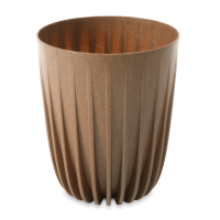 MIRA Dekoratívny kvetináč z eko dreva 30 cm prírodný - LAMELA