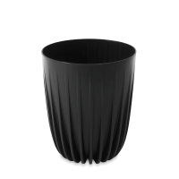 MIRA Eco recyklovaný 19cm dekoratívny kvetináč čierny - LAMELA