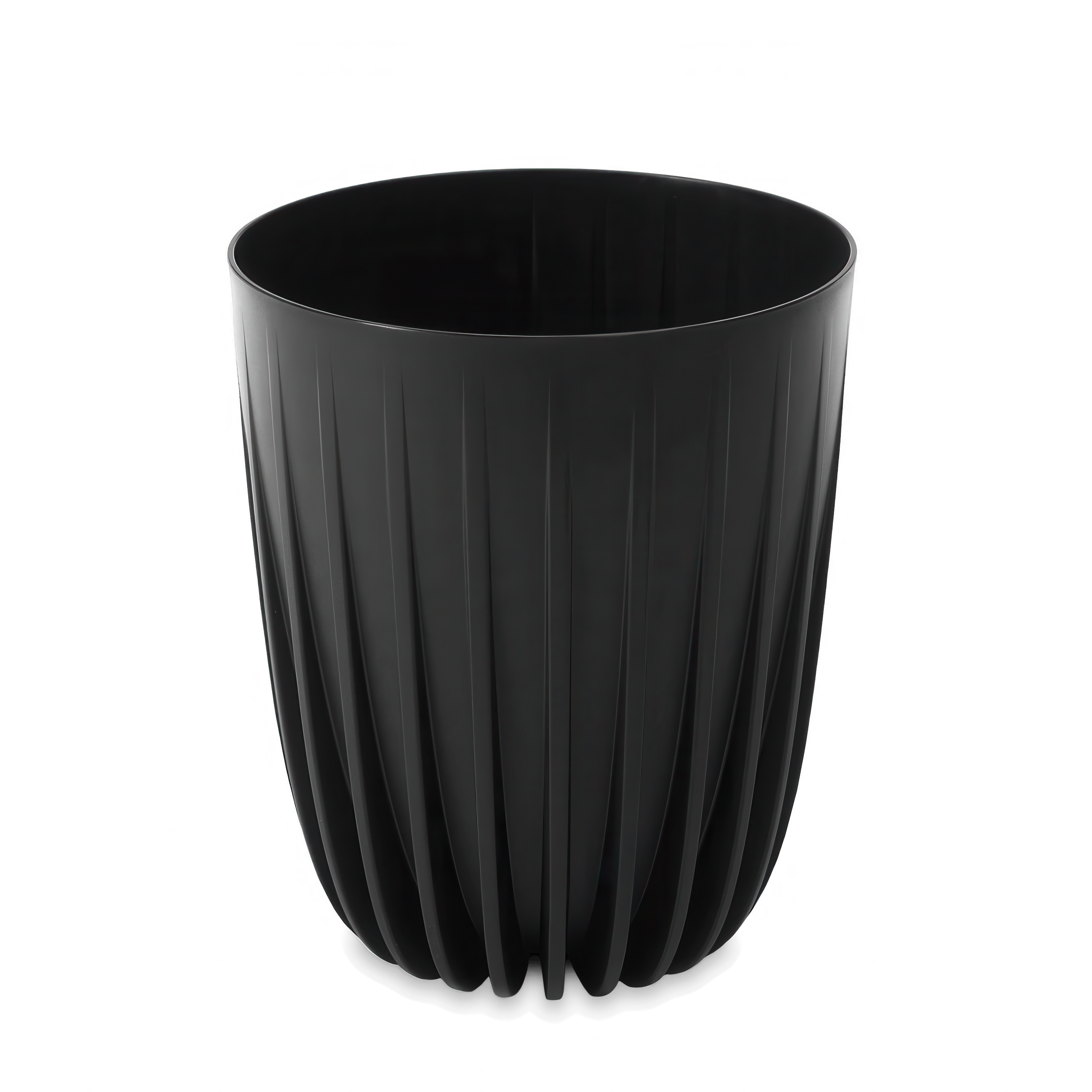 Doniczka dekoracyjna MIRA Eco recycled 25cm czarna - LAMELA