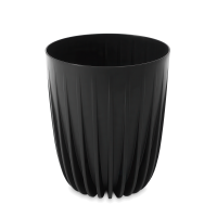 MIRA Eco recyklovaný dekoratívny kvetináč 25cm čierny - LAMELA