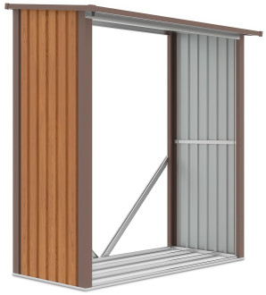 Stojan na drevo, prístrešok na drevo DENVER 182x89cm Dub hnedý - Hardmaister