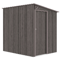 Kovový záhradný domček JASPER 150x194 cm – Svetlé drevo