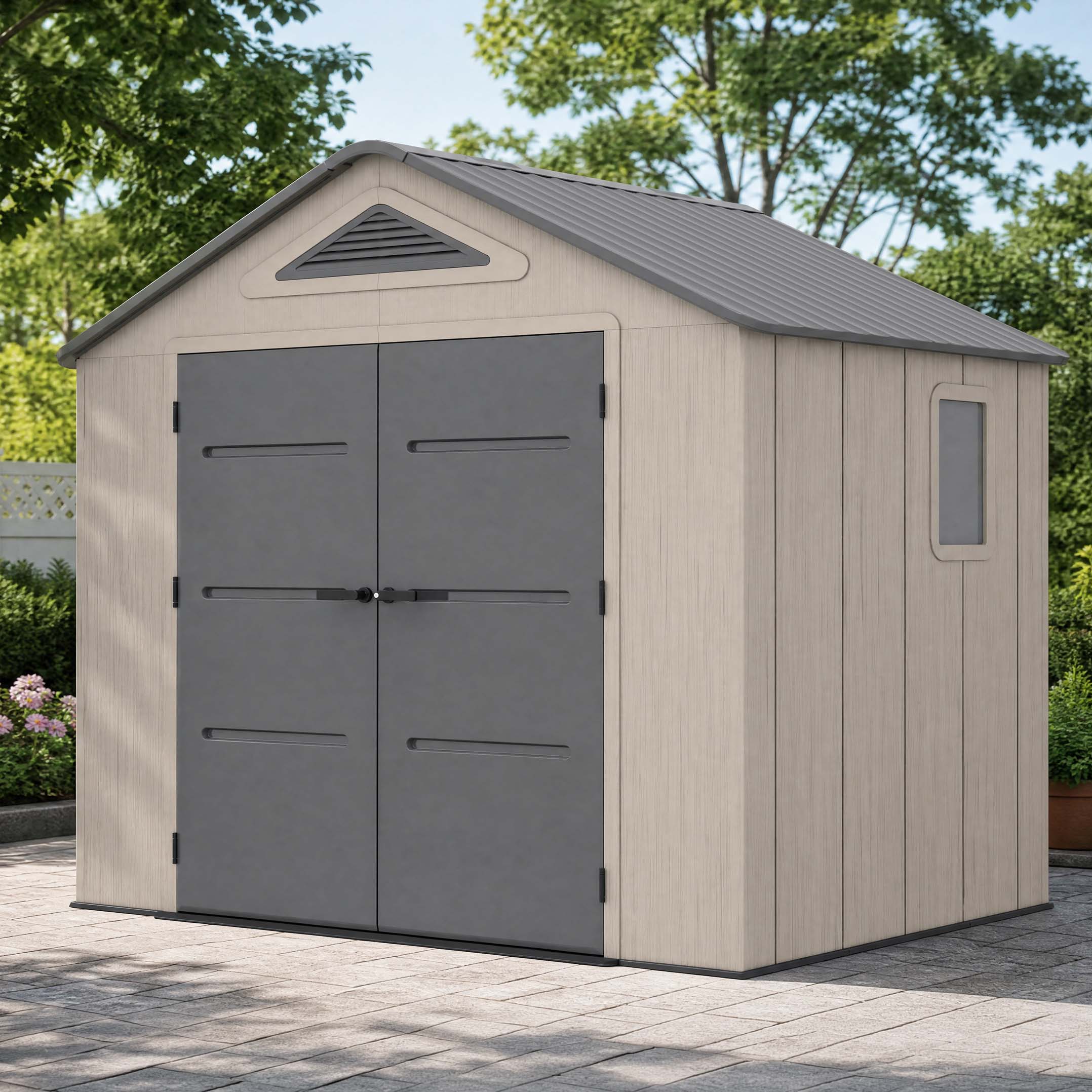 Záhradný domček EVEREST 8x6 Cold Grey - HARDMAISTER