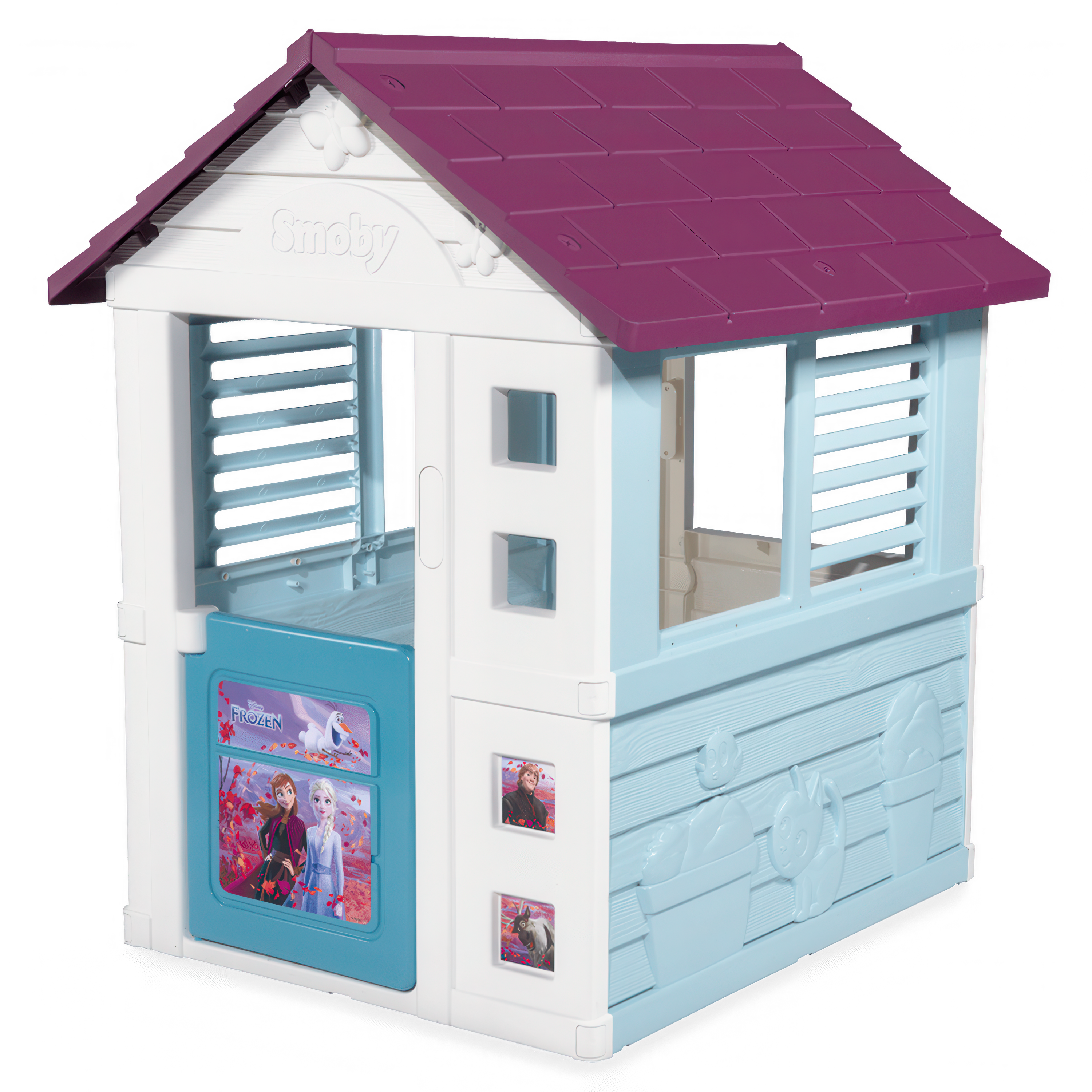 Dziewczynka w środku domku kraina lodu smoby