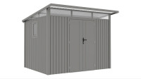 Záhradný domček PORTLAND 289 x 253cm Grey Aluminium – Hardmaister
