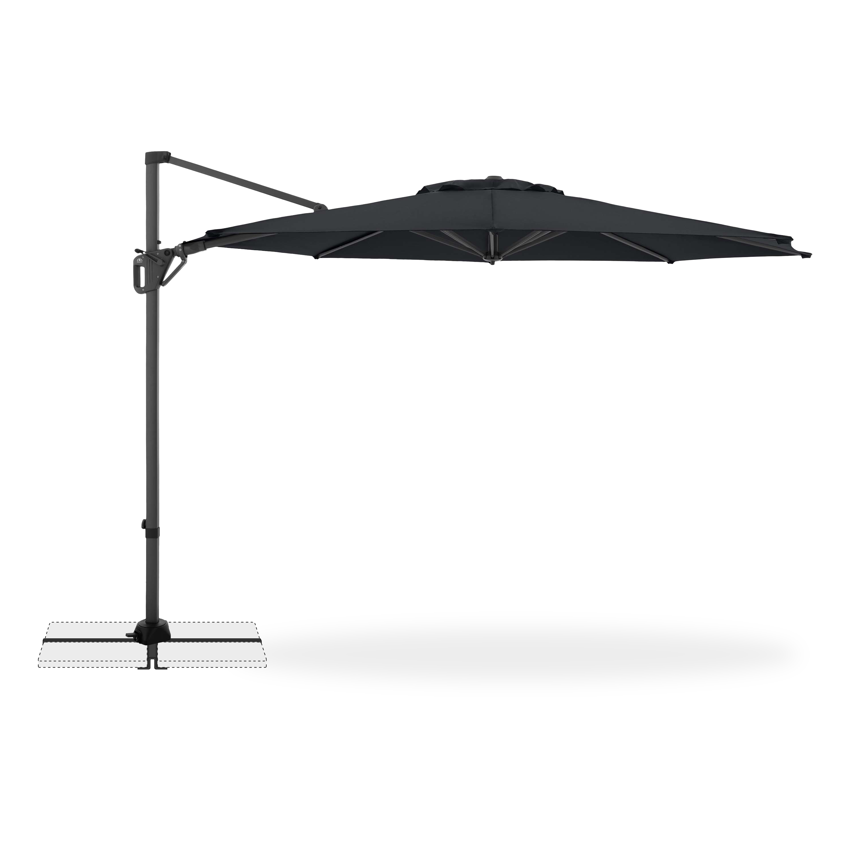 Veľký záhradný dáždnik LIFE 310 SIDE Antracit - Doppler