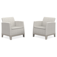Dve kreslá Scandi Forma Duo Pebble Grey-Soft Beige / Oat - Keter