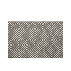 Terasa koberec Diamond Taupe 120x180 cm s geometrickým vzorom kosoštvorcov v hnedej a bielej farbe