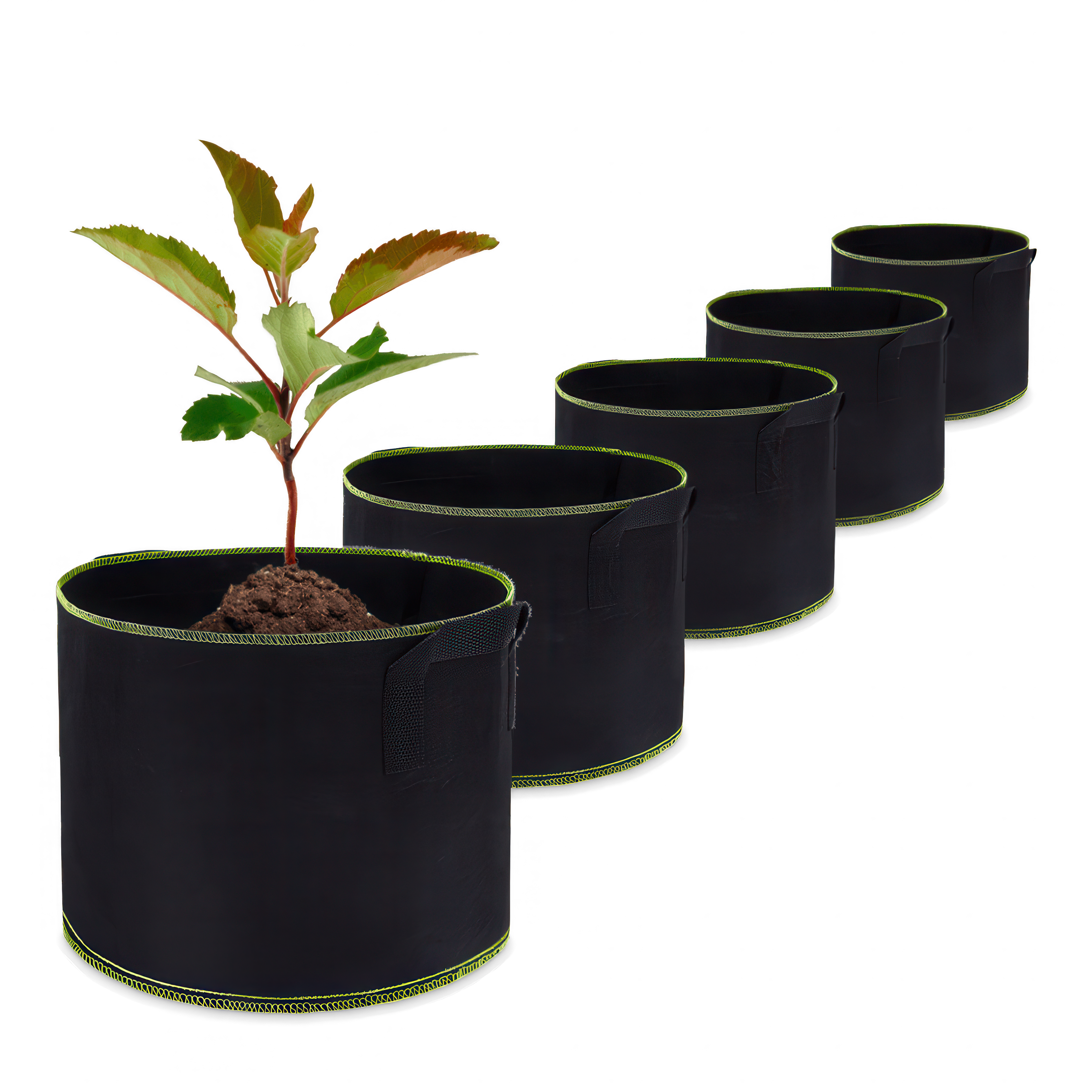 Textilný hrniec 10L čierny - sada 5ks - CULTIVO