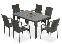 Technorattan nábytok FIESTA/VENECJA 6+1 Dolphin Grey