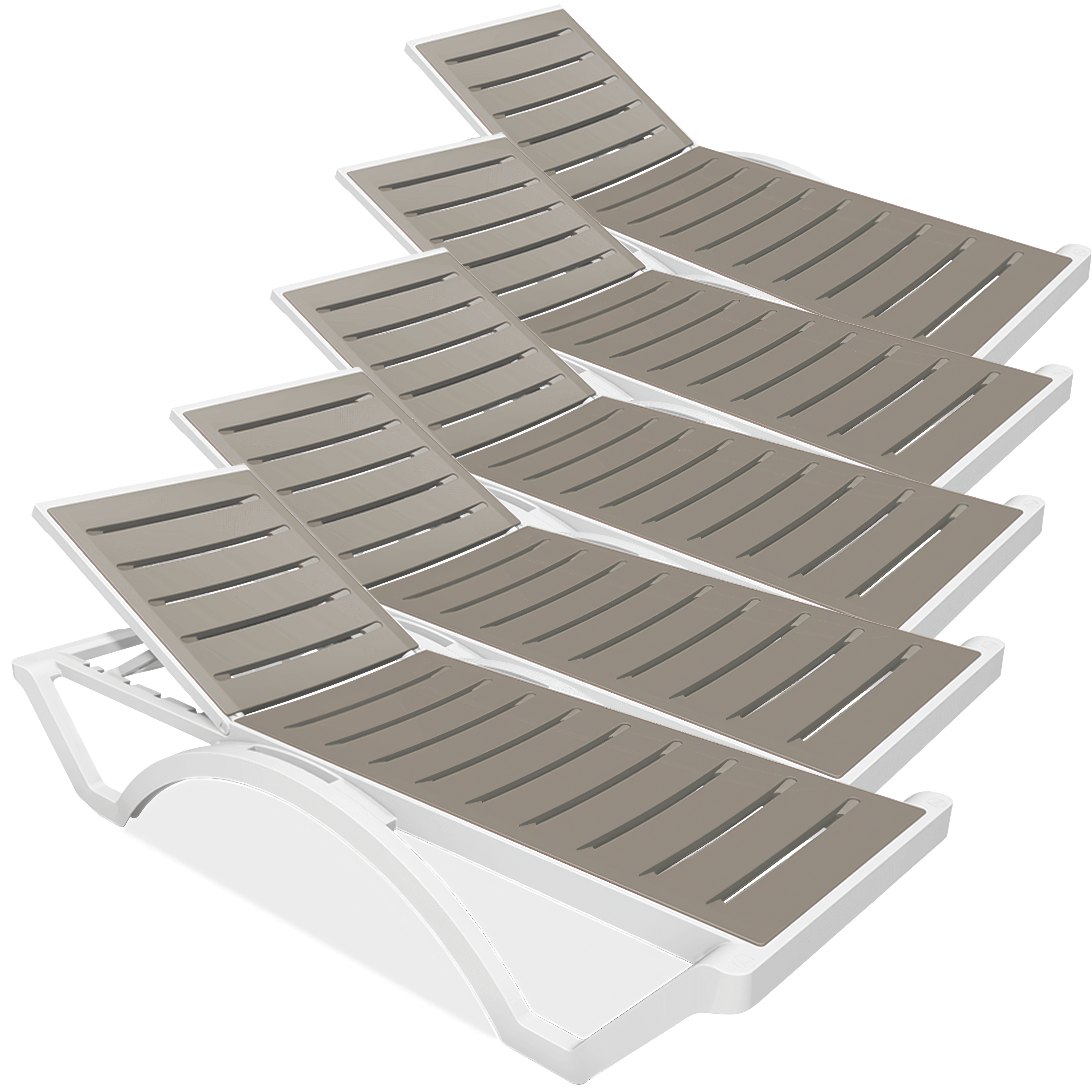 5x Lehátko LOMBOK White Taupe - Focus Garden