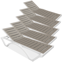 5x Lehátko LOMBOK White Taupe - Focus Garden