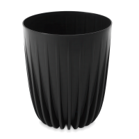 MIRA Eco recyklovaný 30cm dekoratívny kvetináč čierny - LAMELA