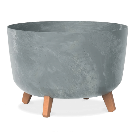Kvetináč Gracia s betónovým efektom na nožičkách 39x39x27cm betón - PROSPERPLAST