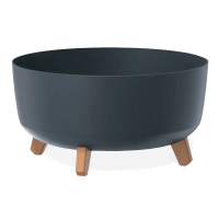 Gracia Nízky kvetináč na nožičkách 38x38x19cm antracit - PROSPERPLAST