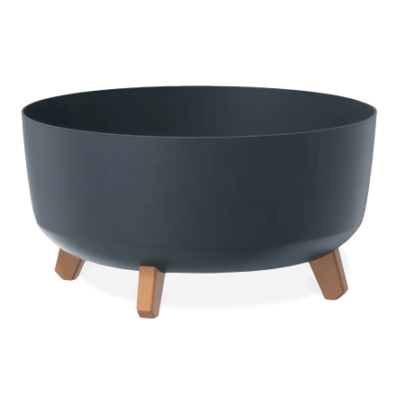Gracia Nízky kvetináč na nožičkách 38x38x19cm antracit - PROSPERPLAST