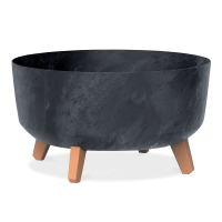 Kvetináč na nožičkách Gracia Low Betone Effect 38x38x19cm antracit - PROSPERPLAST