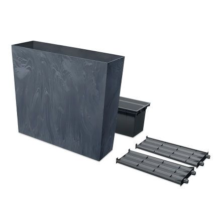 Urbi Case Tower Concrete Effect T kvetináč 77x23,5x69 antracit - PROSPERPLAST