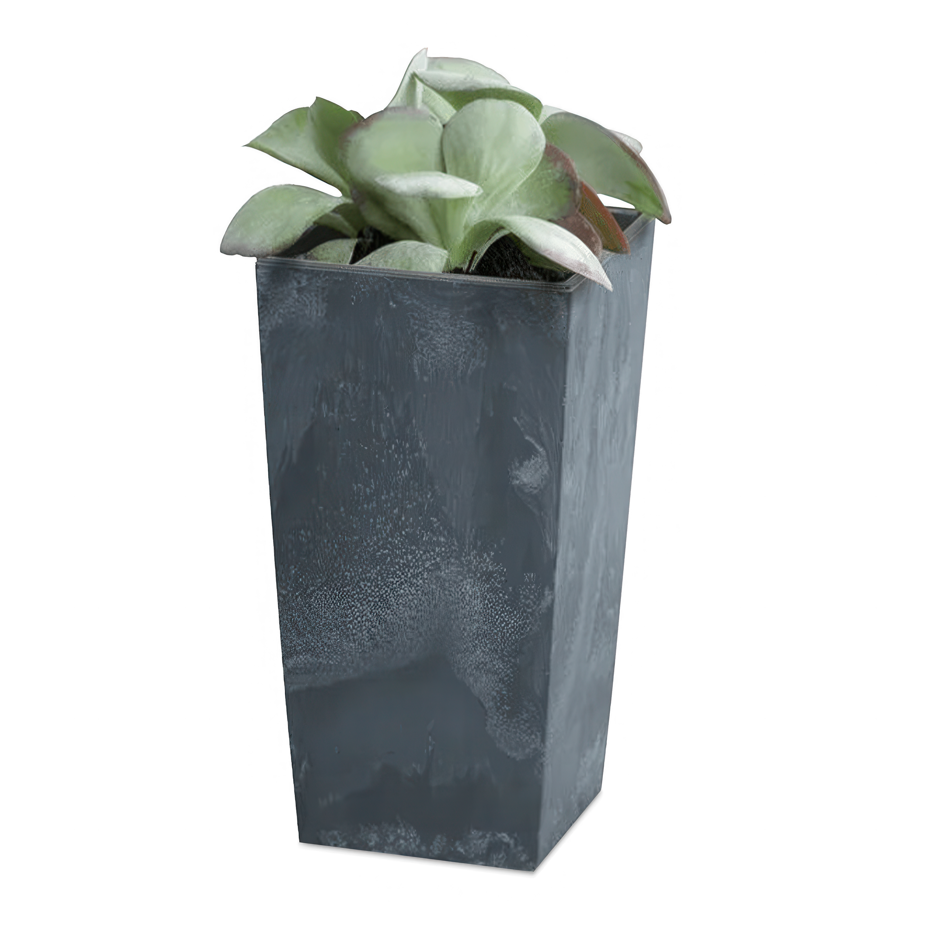 Urbi Štvorcový kvetináč s betónovým efektom 40x40x75cm antracit - PROSPERPLAST