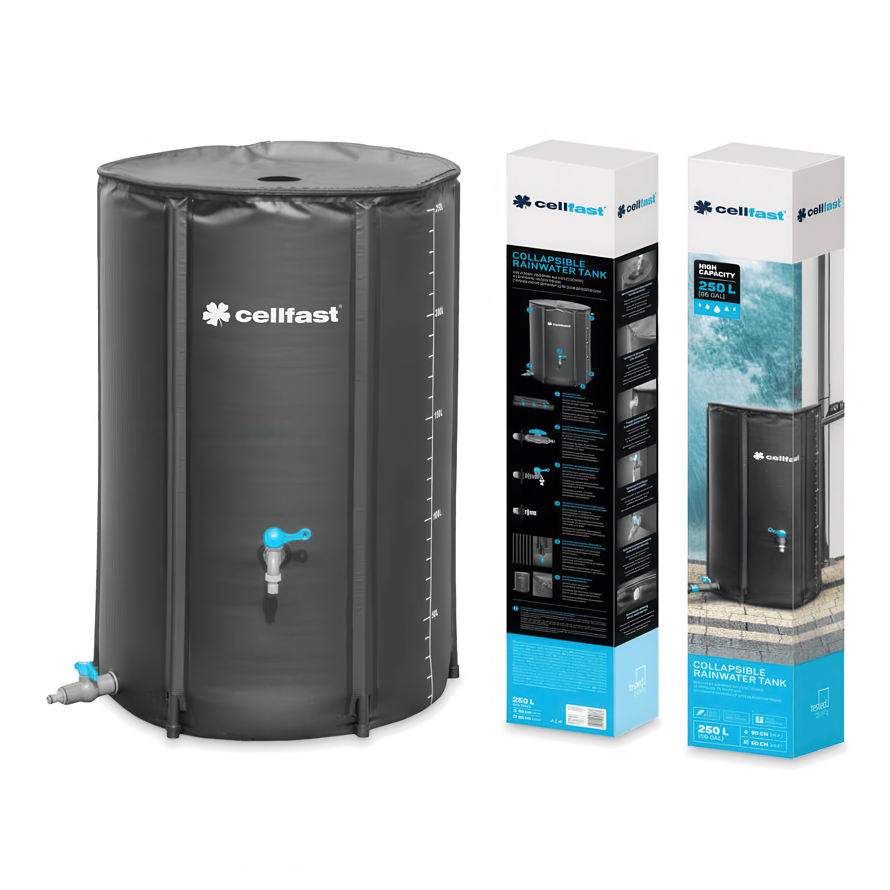 Skladacia nádrž na dažďovú vodu 250L Cellfast