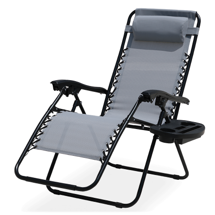 Skladacie záhradné lehátko LAGUNA Svetlo sivá - Focus Garden