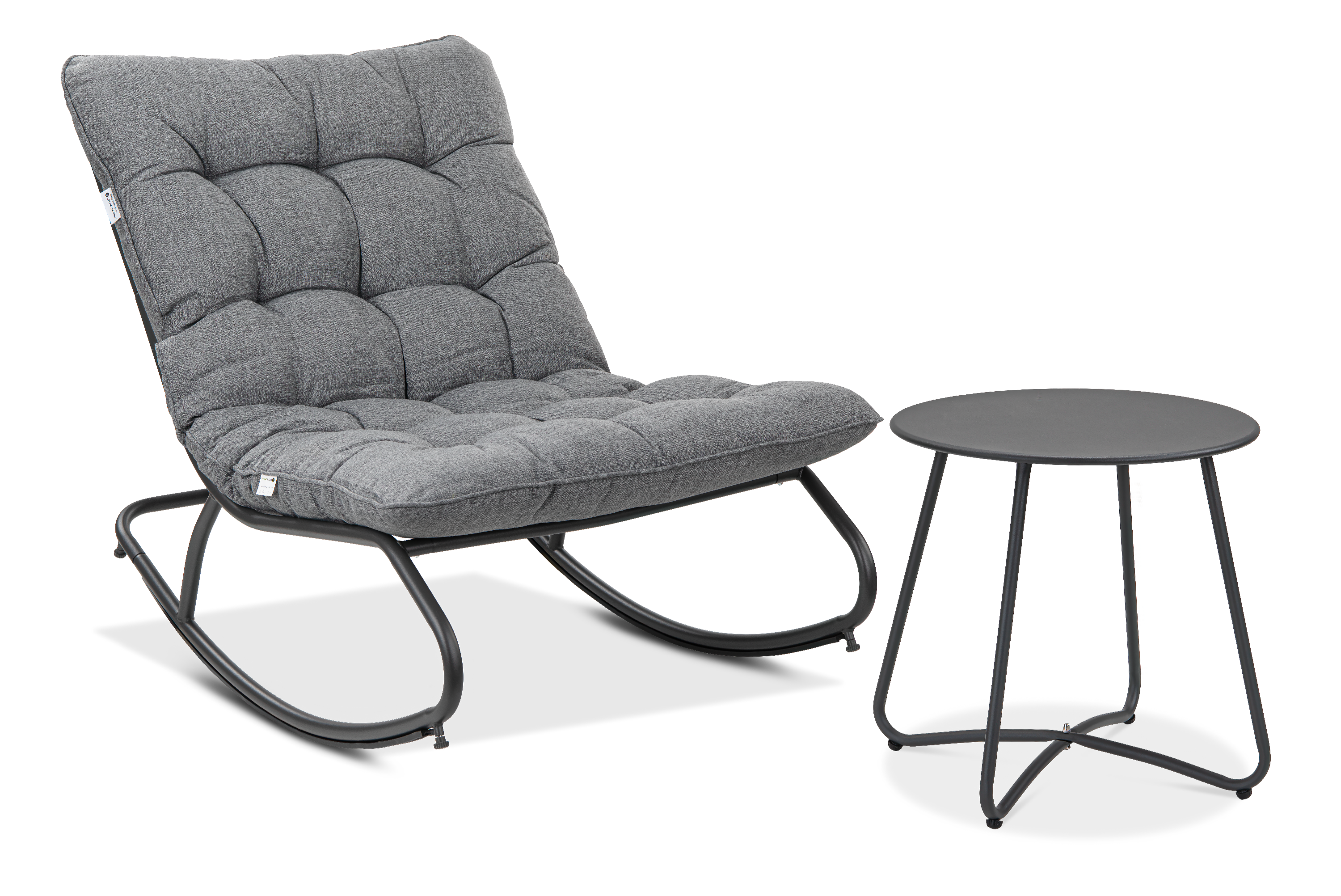 Záhradné hojdacie kreslo AGAVA s stolíkom ART Dark Grey - Bjørkka