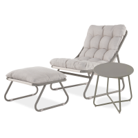 Záhradný set stoličky a stola VISTA RELAX PLUS Grey/Beige - Bjørkka