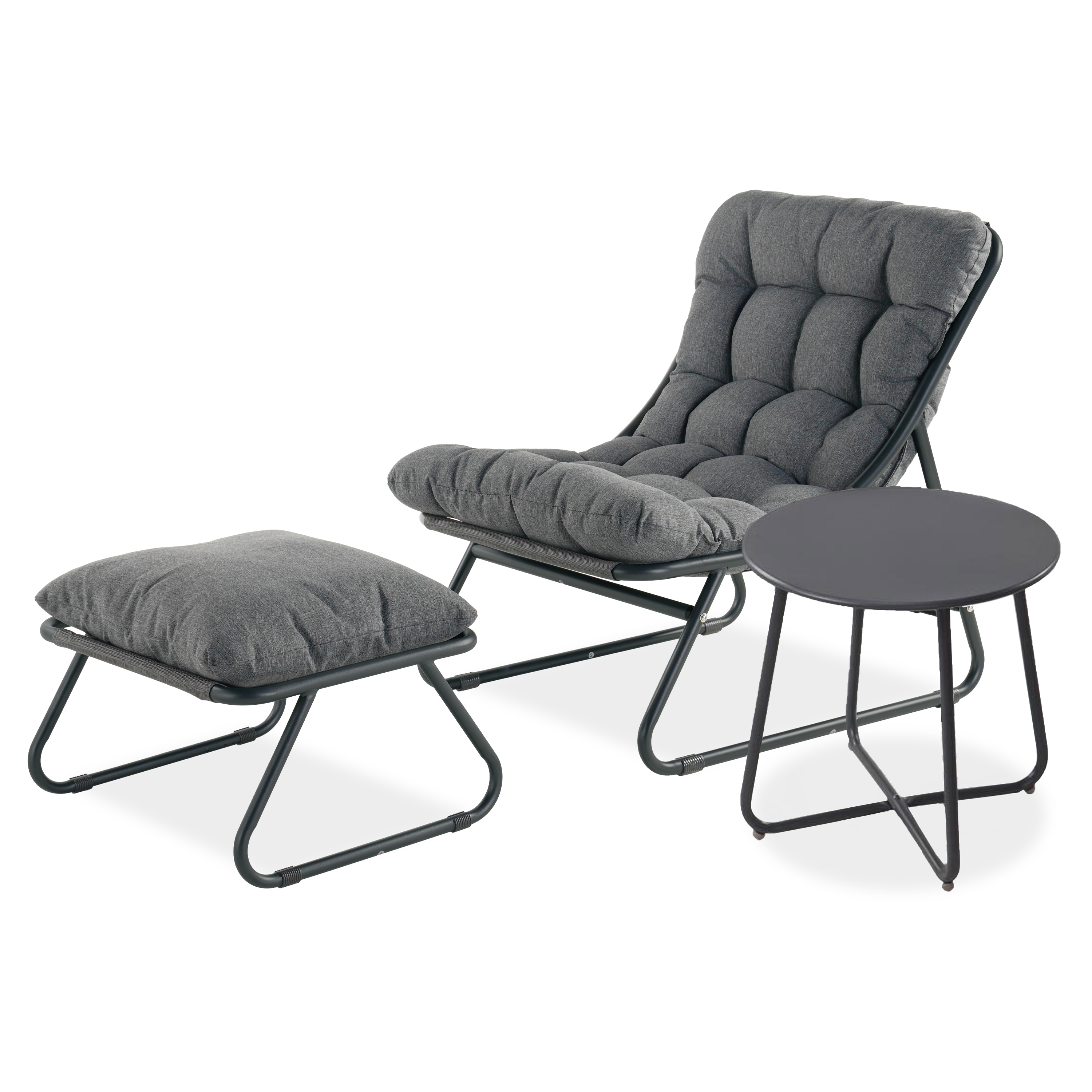 Záhradný set so stolom VISTA RELAX PLUS Dark Grey - Bjørkka