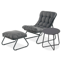 Záhradný set so stolom VISTA RELAX PLUS Dark Grey - Bjørkka