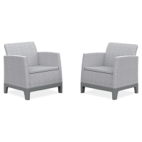 2 kreslá Scandi Forma Duo Ash Grey-Soft Beige / Light Grey - Keter