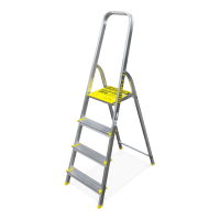 Štvorstupňový hliníkový rebrík BS-DA4, 150 kg - BAYERSYSTEM