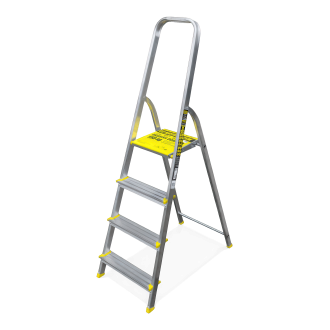 Štvorstupňový hliníkový rebrík BS-DA4, 150 kg - BAYERSYSTEM