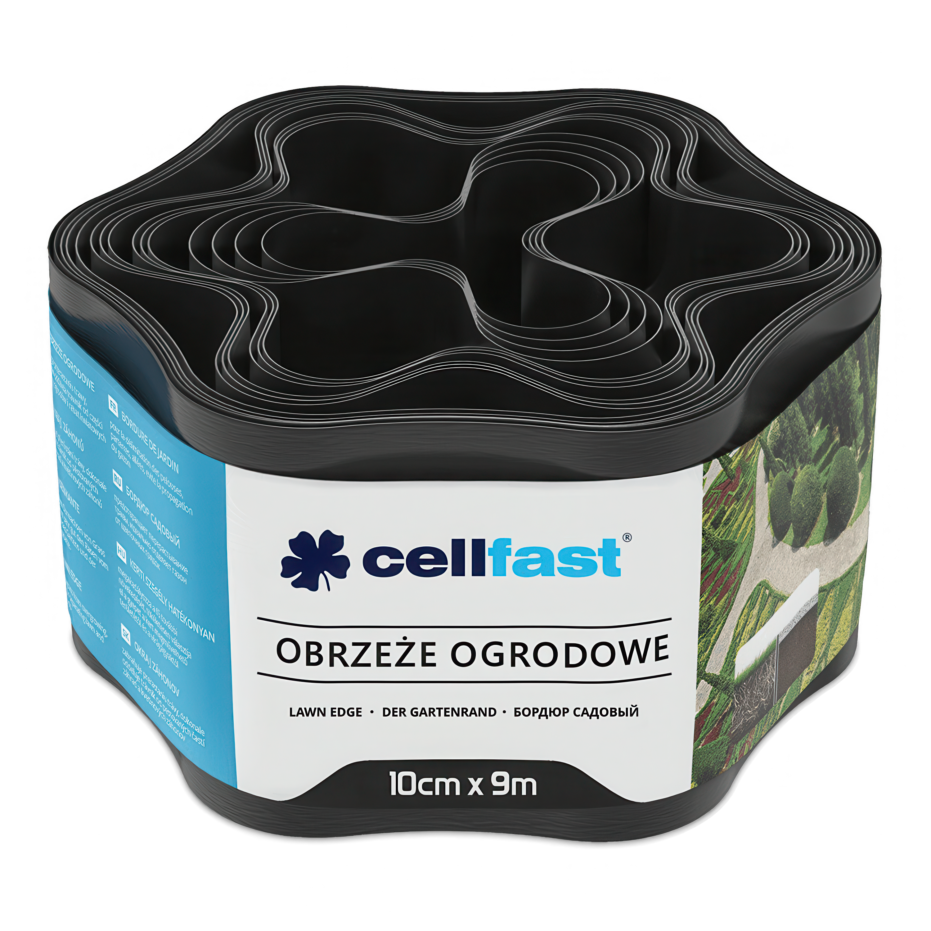 Záhradný lem 10 cm x 9,0 m čierny Cellfast
