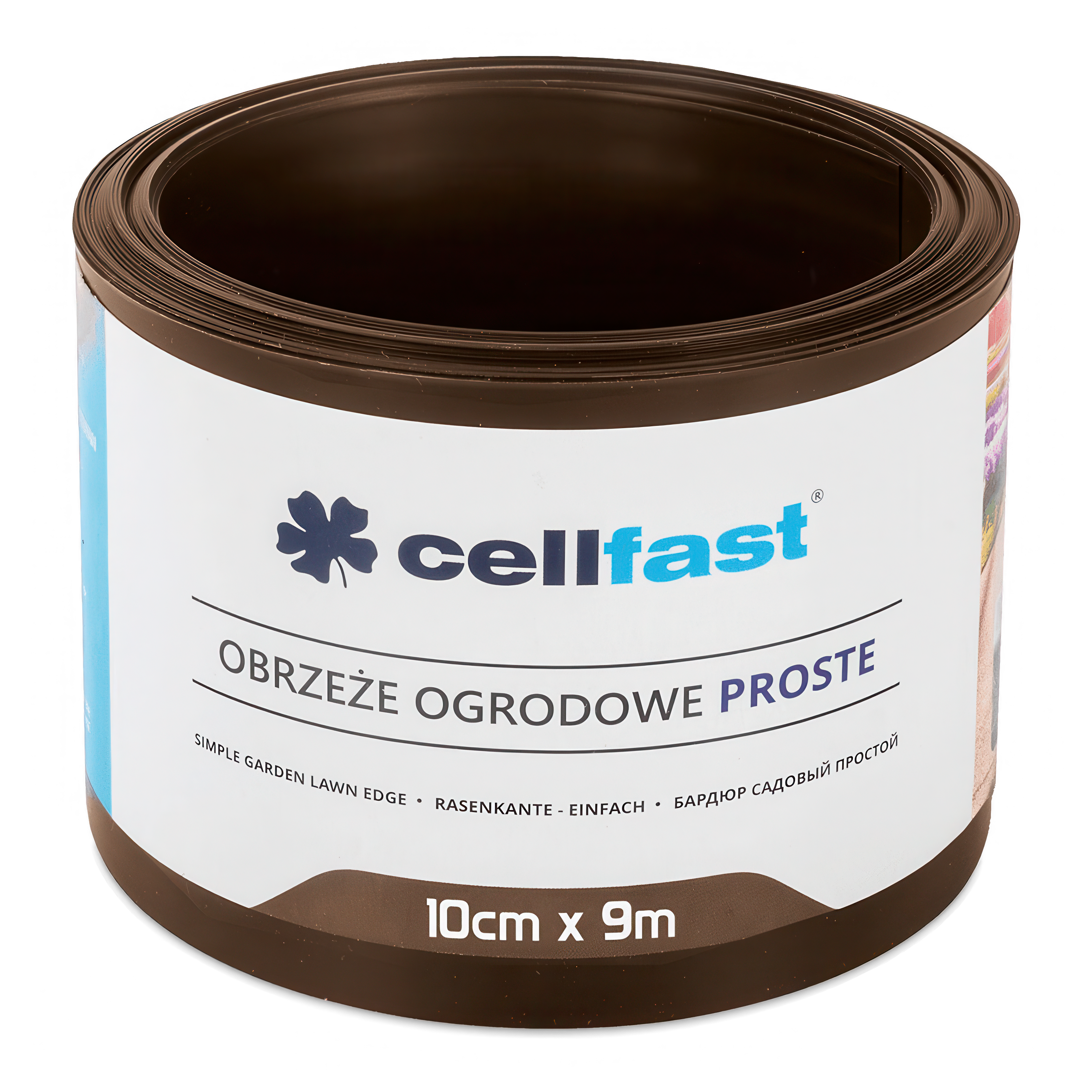 Záhradné obruby rovné 10 cm x 9,0 m hnedé Cellfast