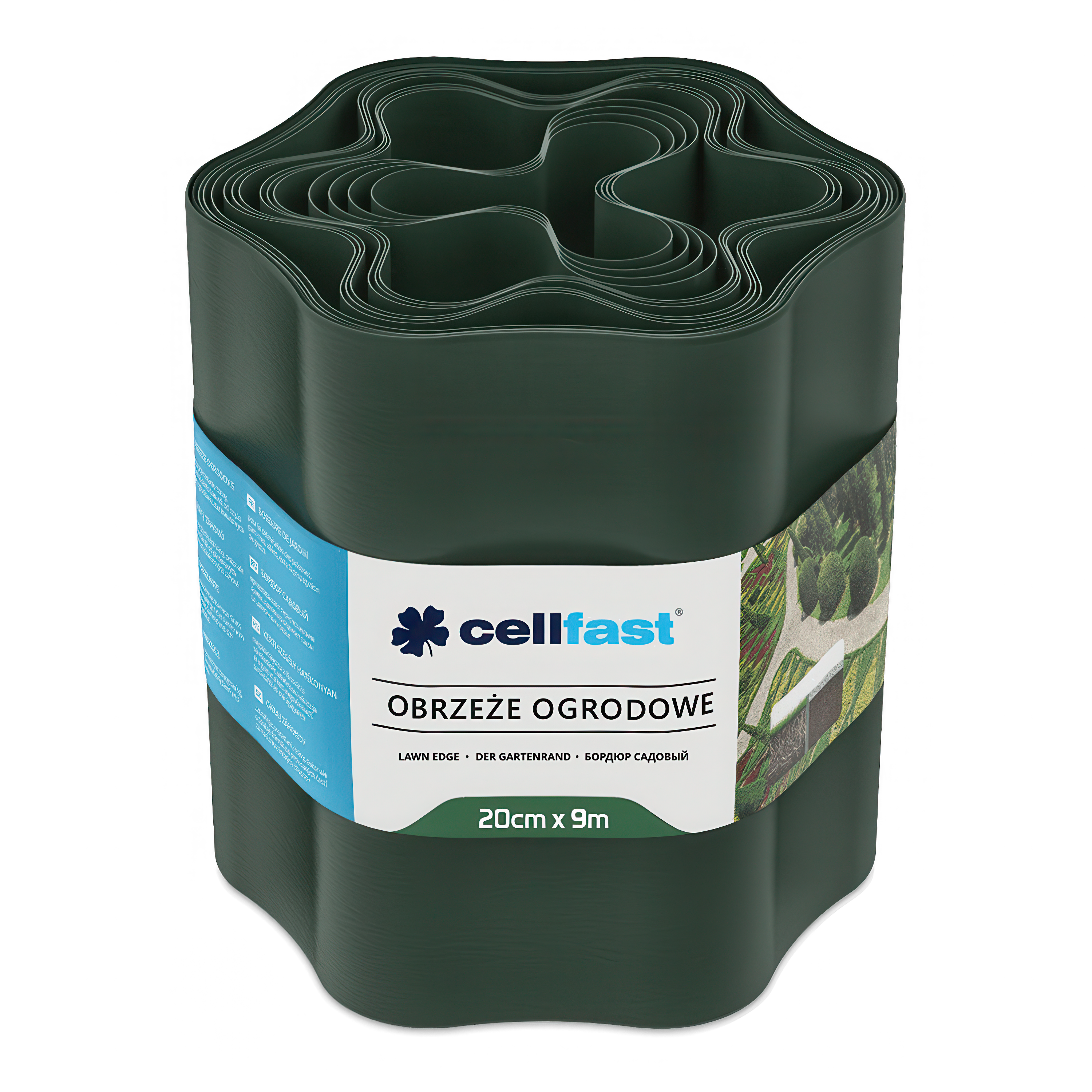 Záhradné obruby 20 cm x 9,0 m Tmavo zelená Cellfast